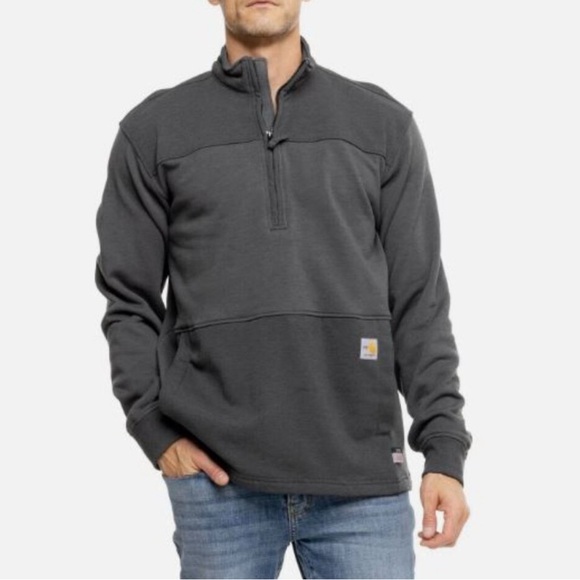 Nwt Carhartt Flame Resistant Rain Defender Mock Neck Fleece Pullover 3xl